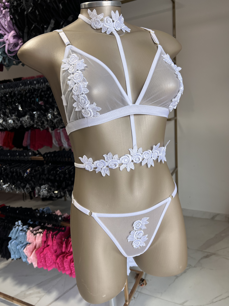 Conjunto Dama sexy BRANCO - #2