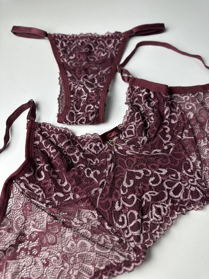 Cj corset Alice VINHO c/ ROSA - #2