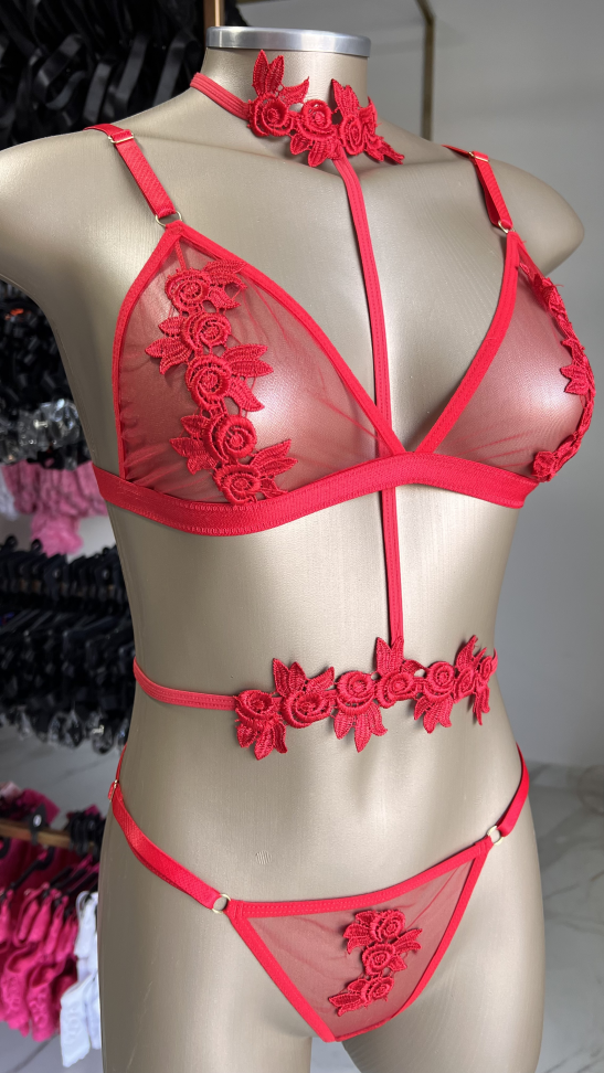 Conjunto Dama sexy VERMELHO - #2
