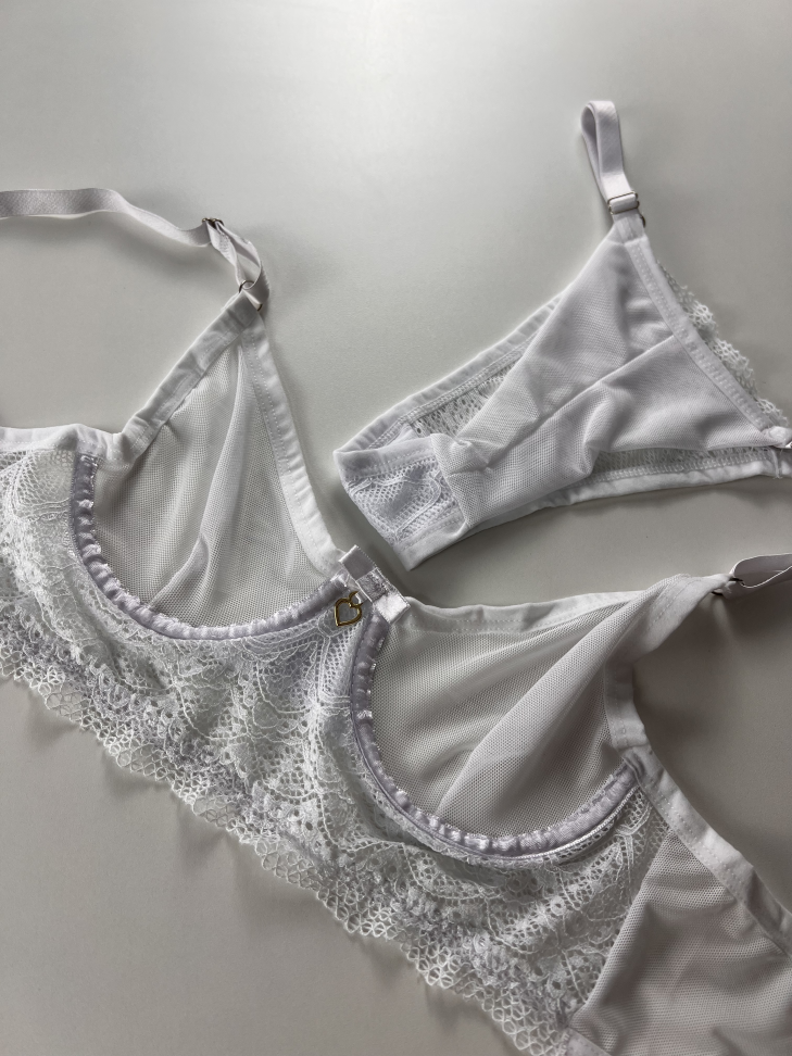 Cj Milena tule c/ renda BRANCO - #3