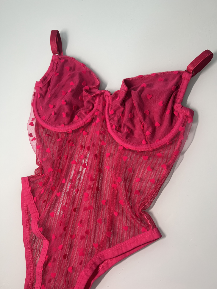 Body Gabi bordado PREMIUM CORAÇÃO PINK - #2