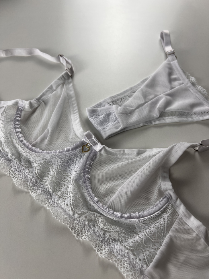 Cj Milena tule c/ renda BRANCO - #2