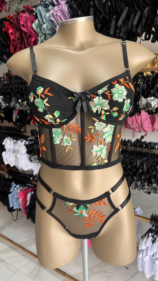 Corset PREMIUM Sandy LARANJA C/VERDE - #3