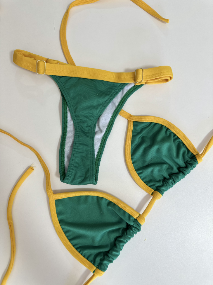 Biquíni fita BRASIL c/ regulagem VERDE - #2