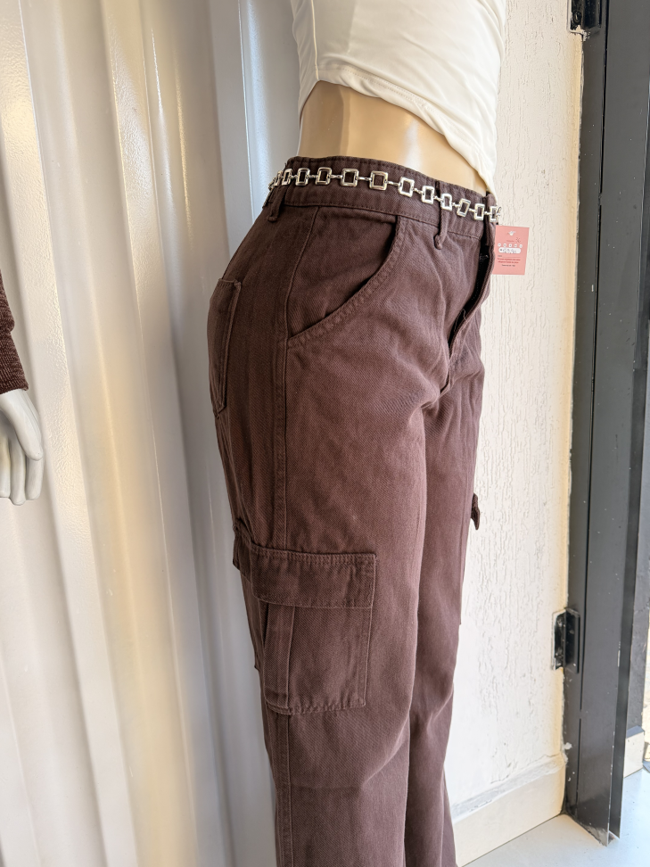 Calça jeans Marrom