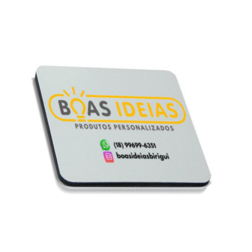 Porta copo quadrado em MDF (2 unidades) Personalizado