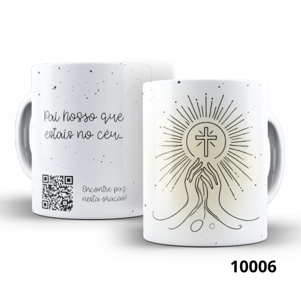 I - Caneca Orações - Católicas - QR Code para ouvir a oração - #3