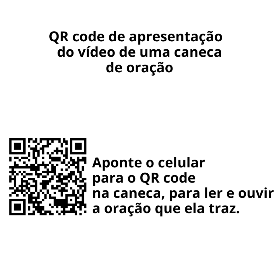 I - Caneca Orações - Católicas - QR Code para ouvir a oração