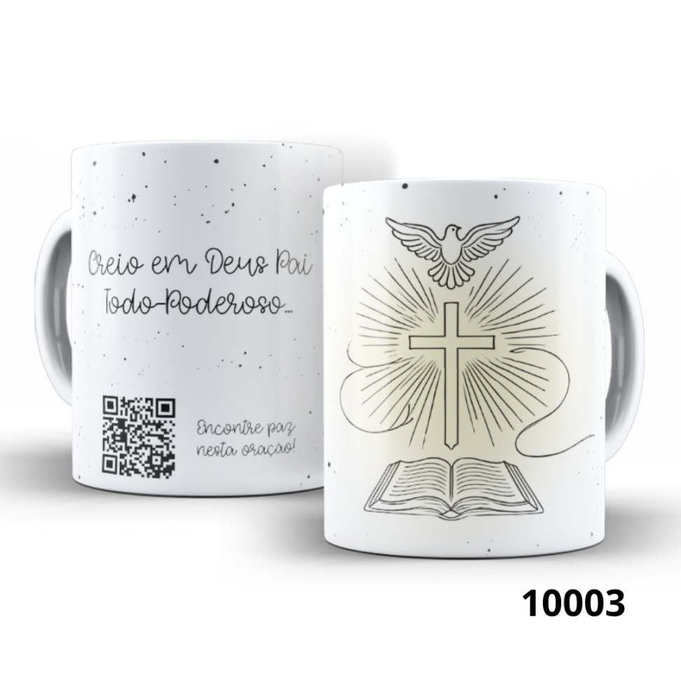 I - Caneca Orações - Católicas - QR Code para ouvir a oração - #6
