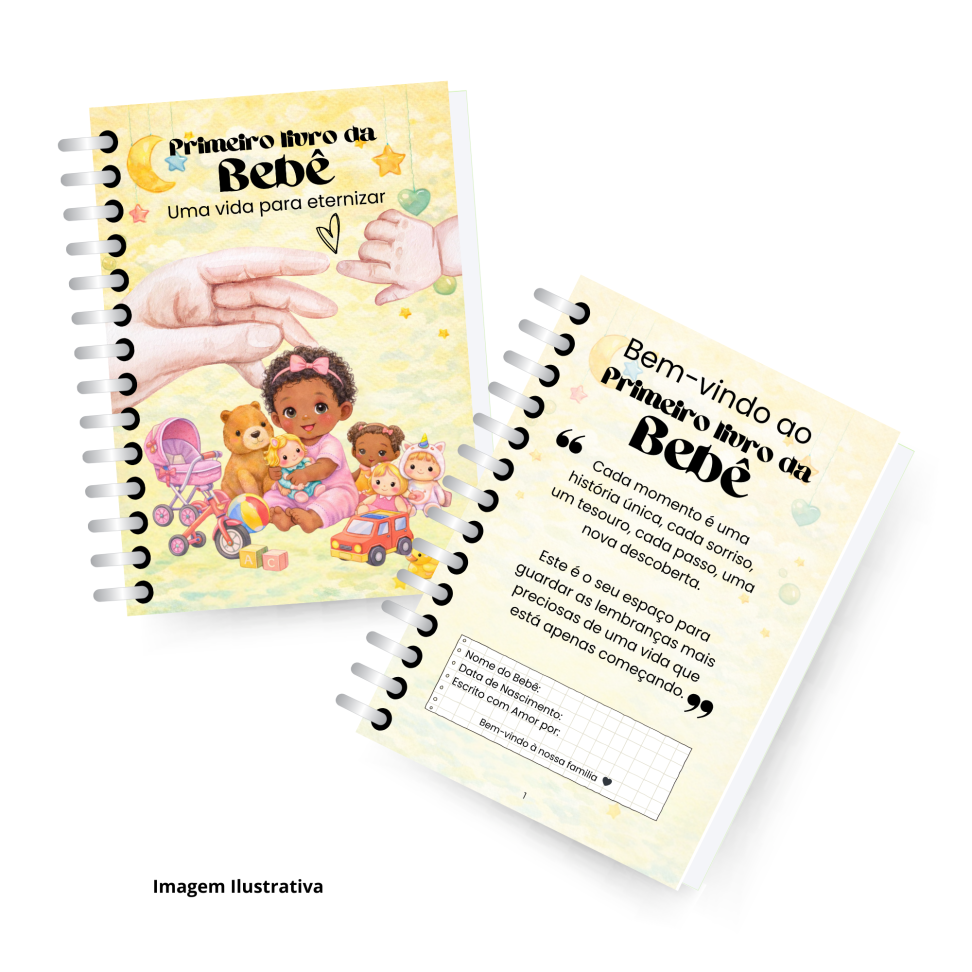 Livro do Bebê - Capa Amarela - (Personalizado)