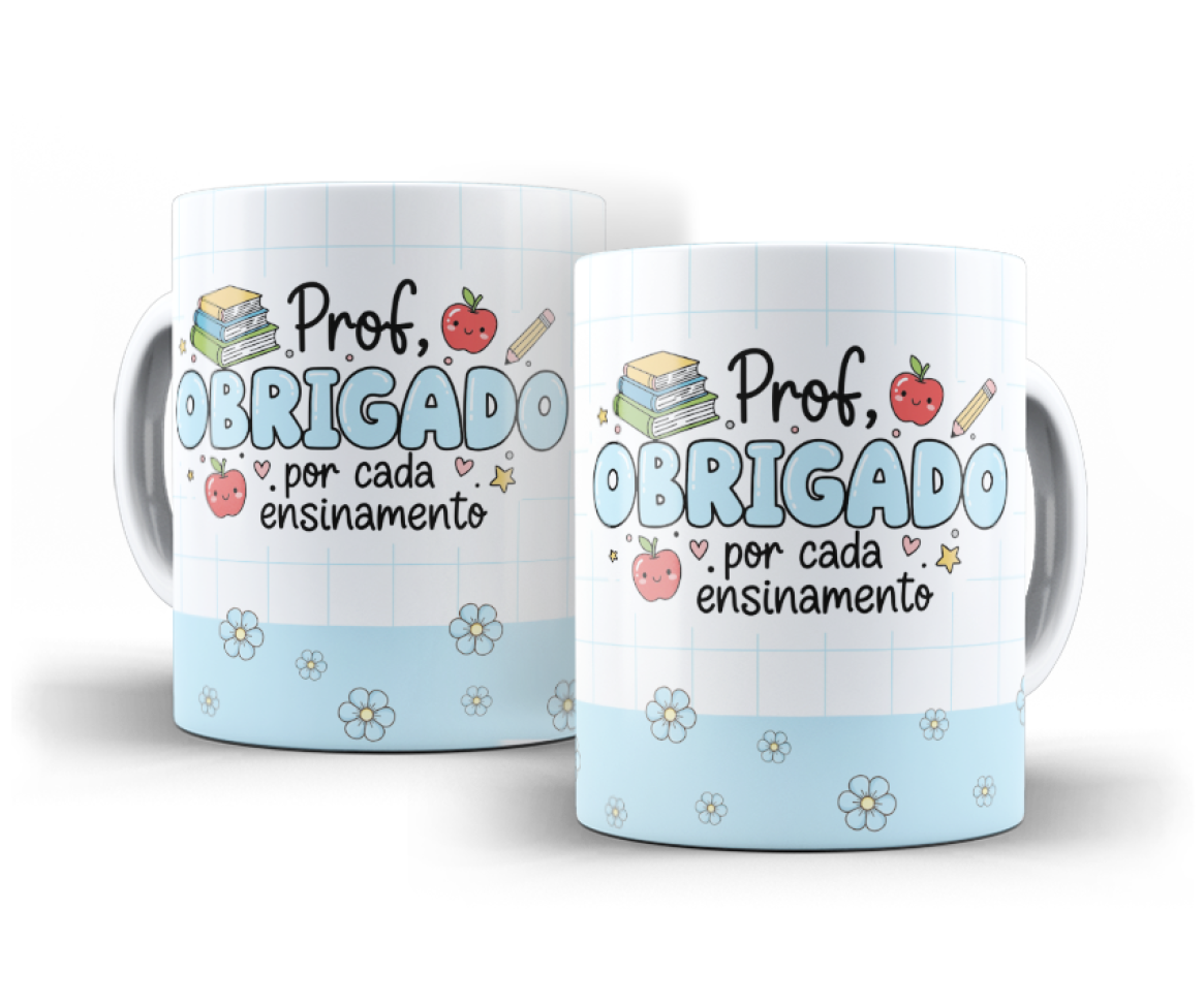 CANECA - DIA DOS PROFESSORES - GRATIDÃO EM CORES