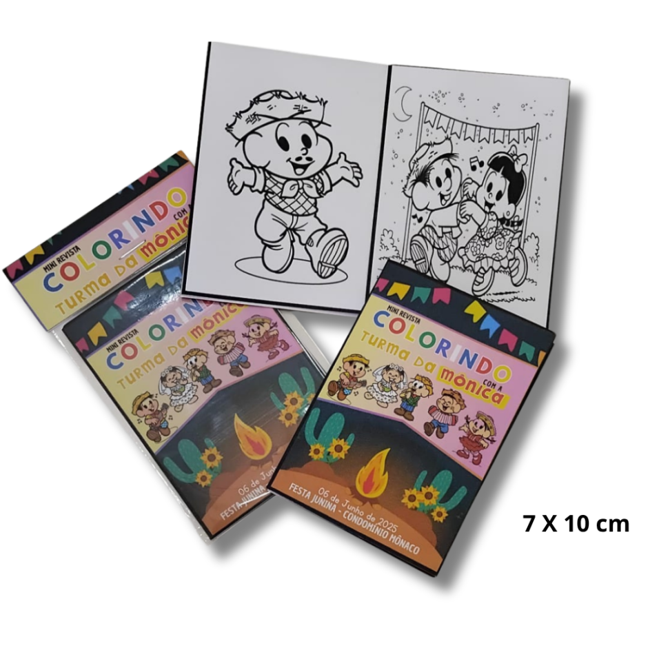 Revistinha para colorir -  lembrancinha - Turma da Mônica (10 unidades)