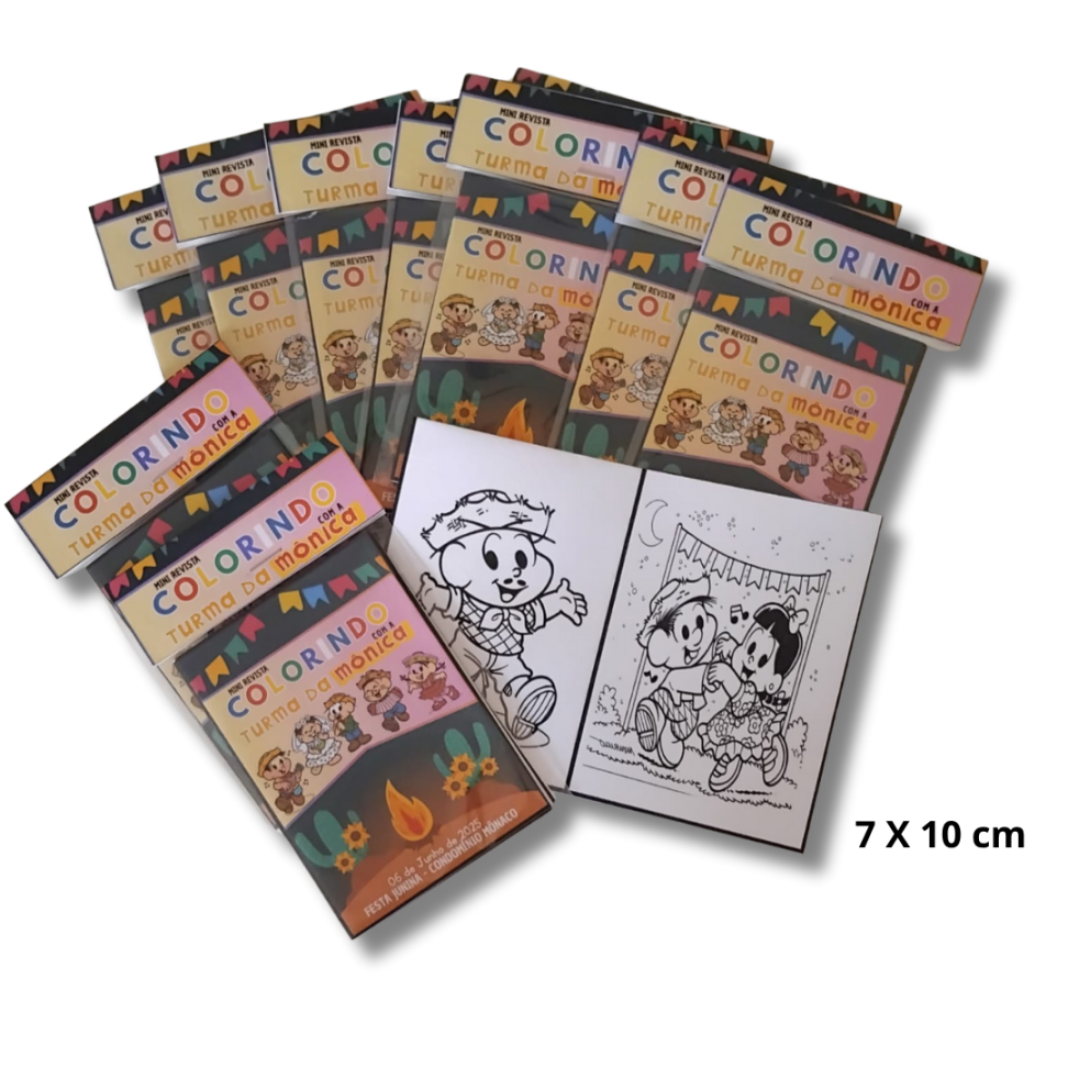 Revistinha para colorir -  lembrancinha - Turma da Mônica (10 unidades)