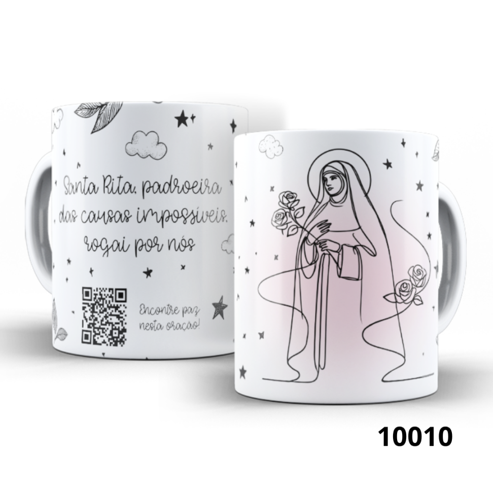 I - Caneca Orações - Católicas - QR Code para ouvir a oração