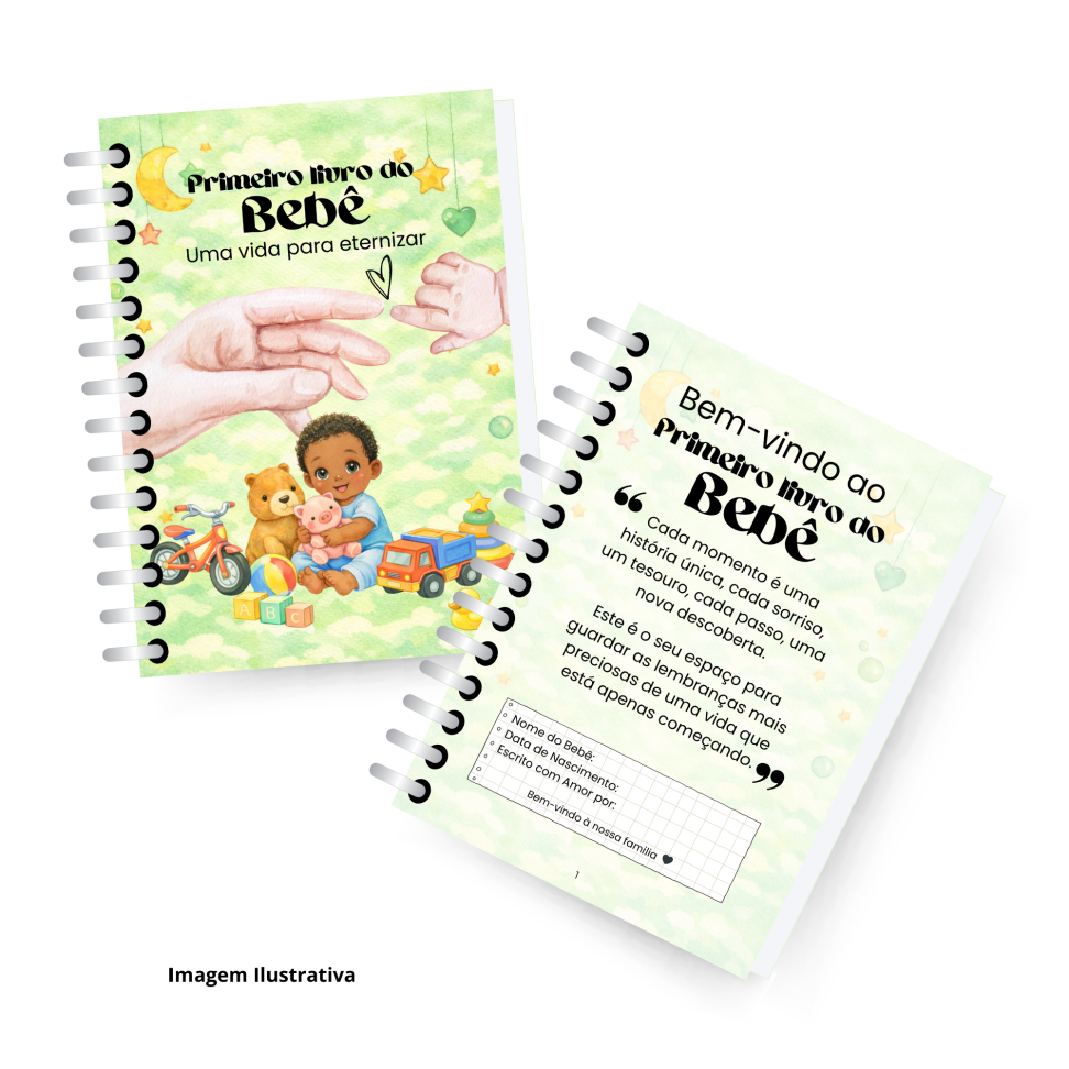 Livro do Bebê - Capa Verde - (Personalizado)