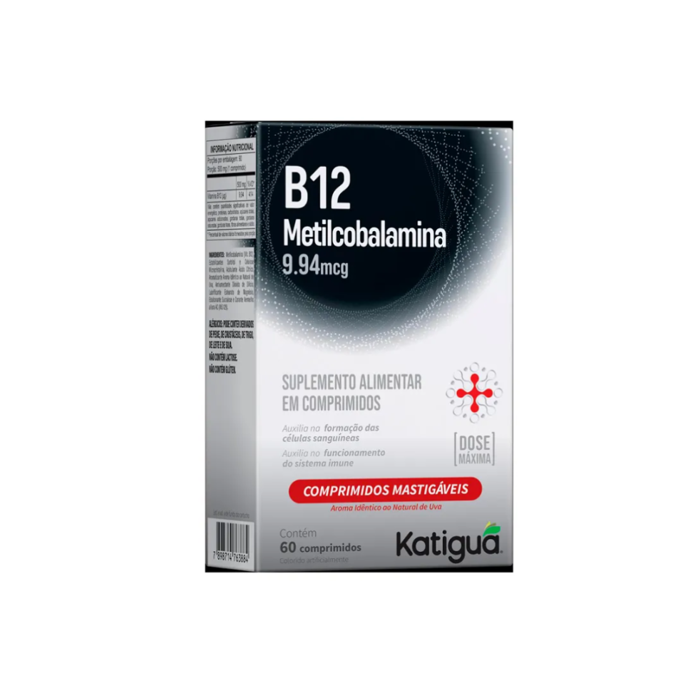 Vitamina B12 Mastigável - 60 caps Katigua