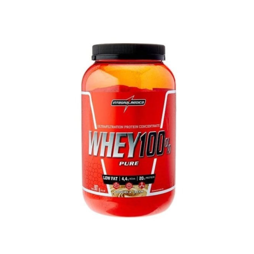 Whey Integral Medica 100% sabor de cookies e cream