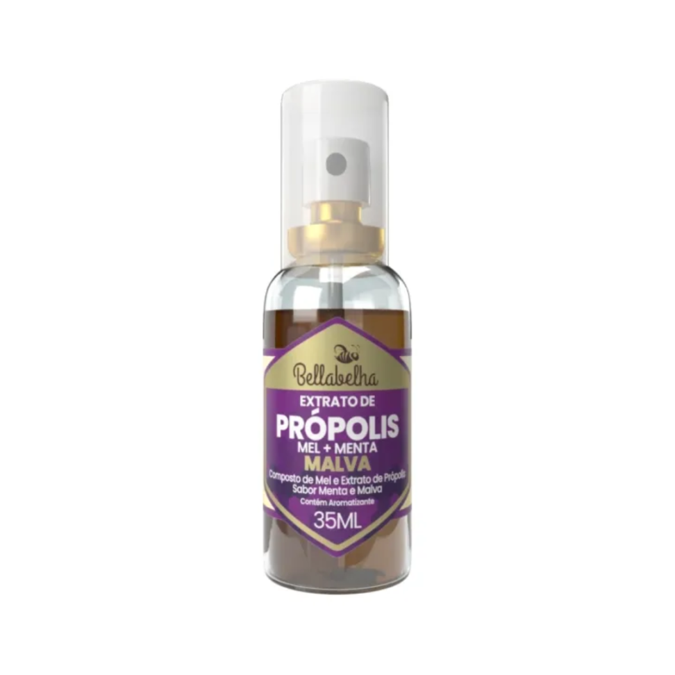 Spray de Própolis de Mel, Malva e Menta - Bella Abelha