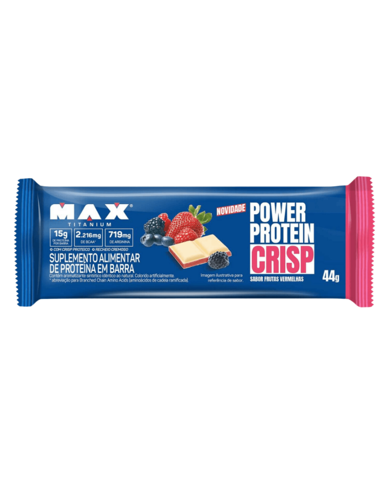 Barrinha Crisp - Max Titanium Frutas Vermelhas - 44g