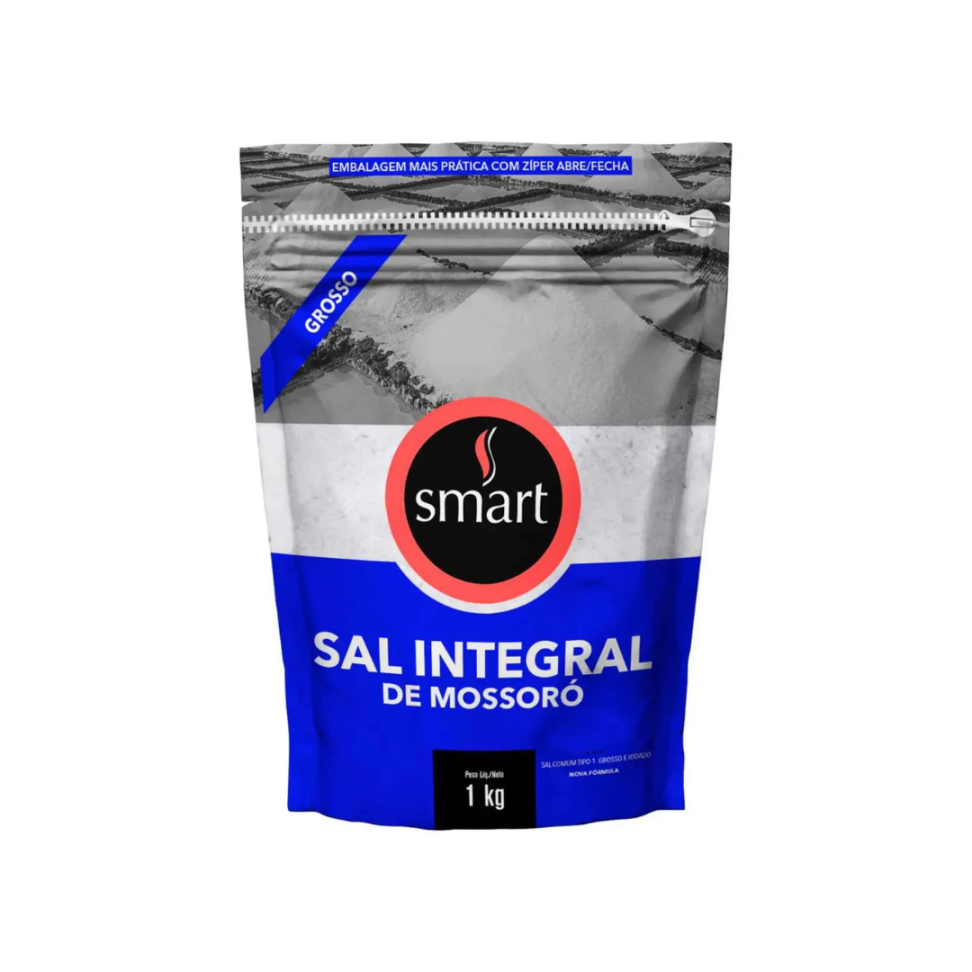 Sal Grosso Marinho do Mossoró Integral 1kg - Smart