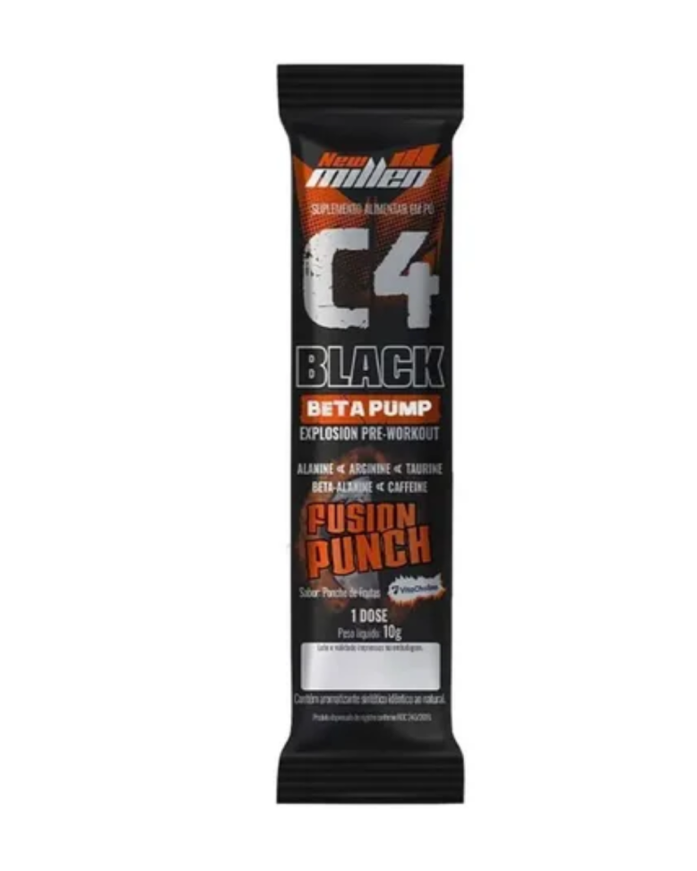 Sachê Pré-Treino C4 Sabor Ponche de Frutas - New Muller
