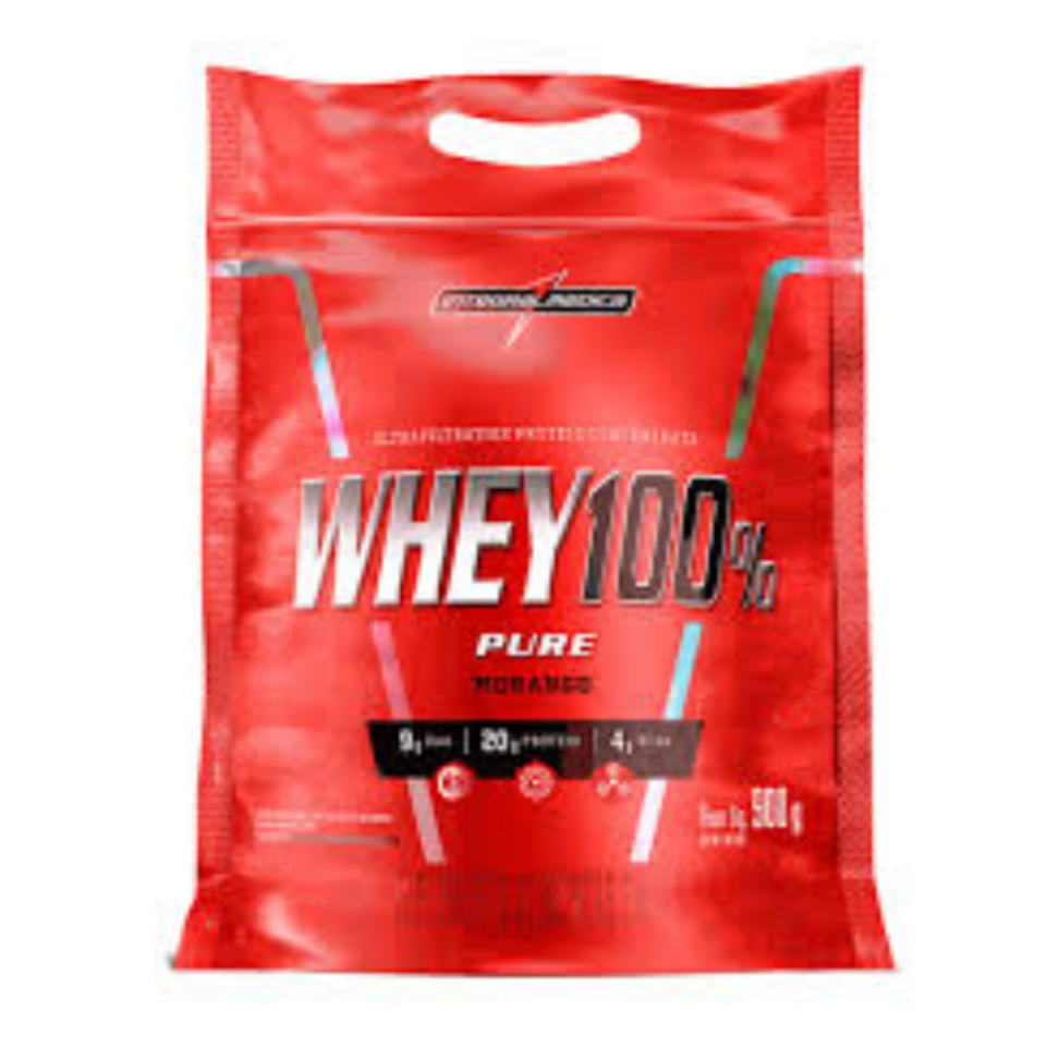 Whey 100% Integral Médica sabor morango