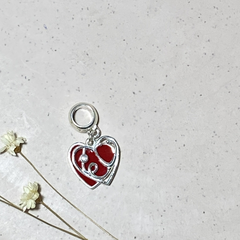 Berloque Coração com Estetoscópio - #1