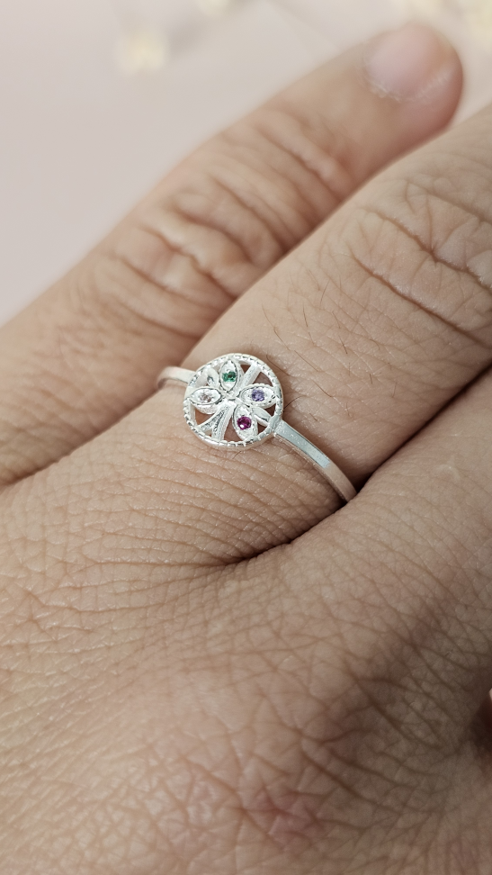 Anel Borboleta colorida em circulo - #1