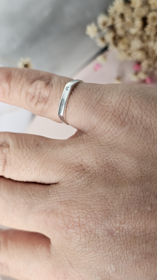 Anel Sinet com ponto de luz - #1