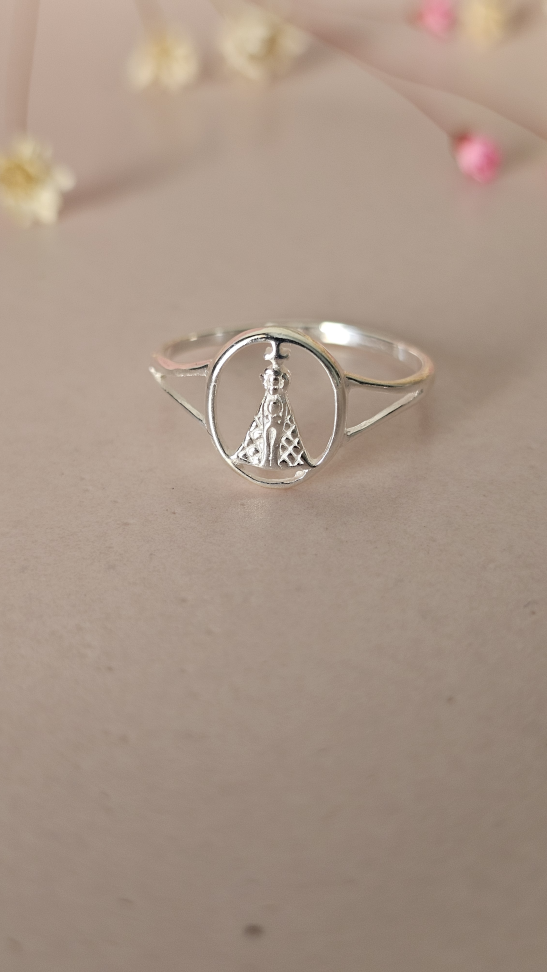 Anel Nossa Sra Aparecida Vazado - #1