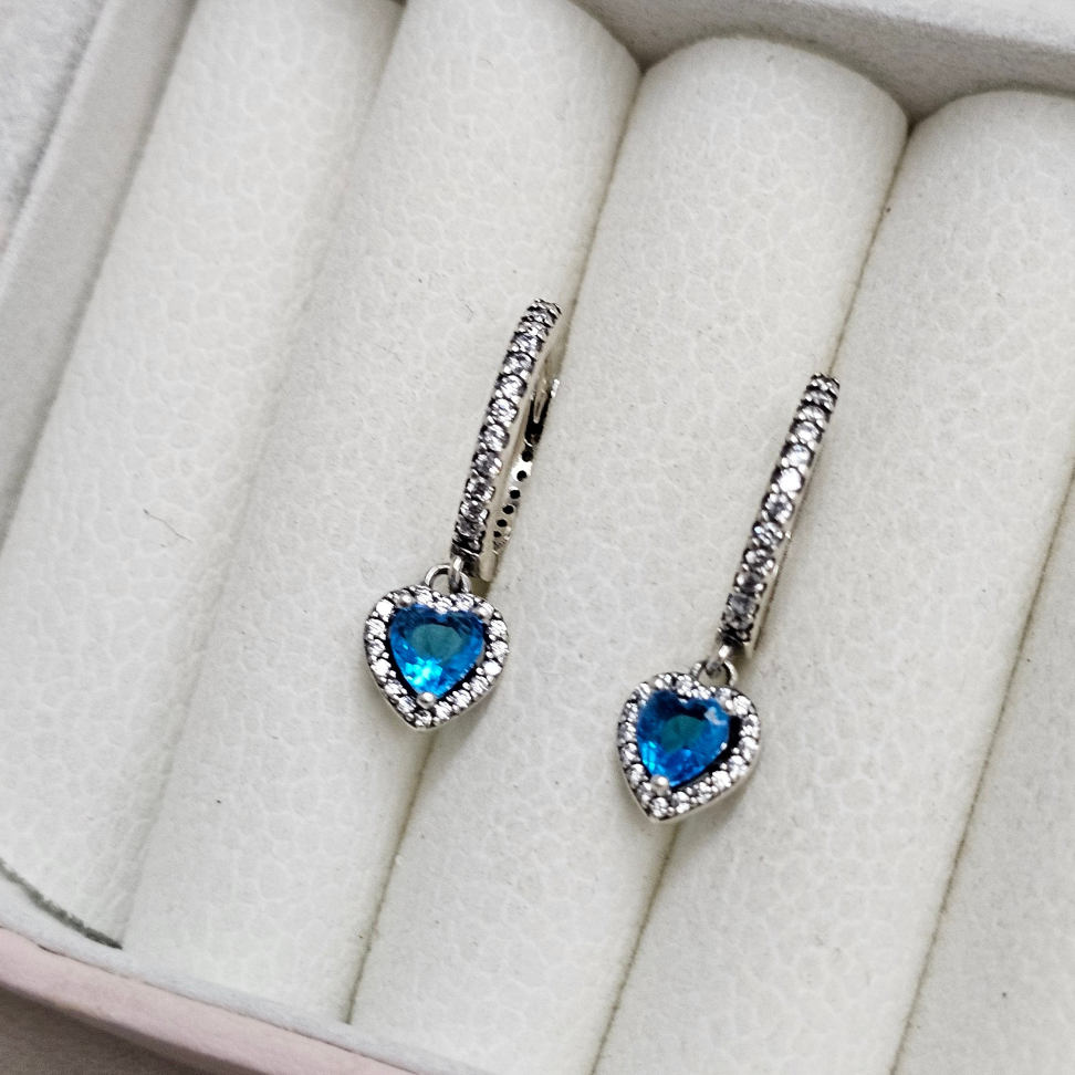 Argola cravejada com pingente coração - #2