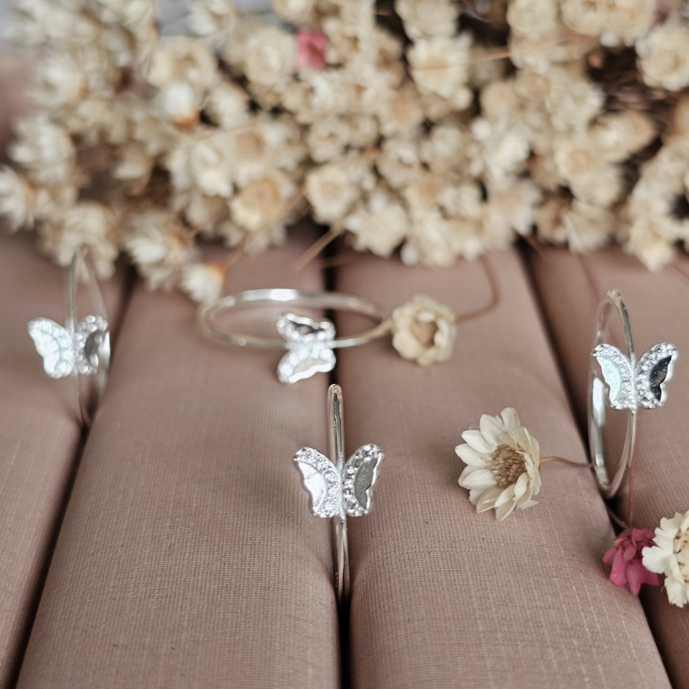 Anel borboleta cravejada - #2