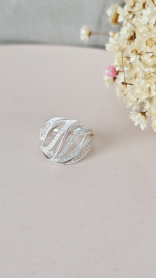 Anel 8 arcos lisos e cravejados - #1