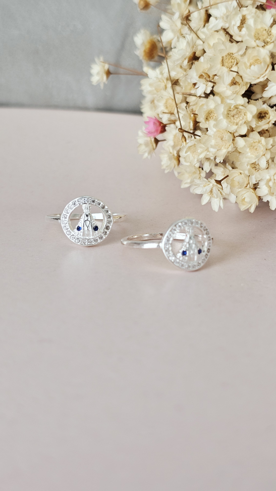 Anel Nossa Senhora Aparecida cravejado ao redor - #1