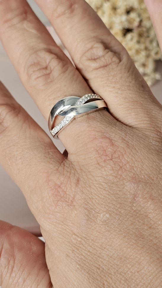 Anel elo com cravejado - #1