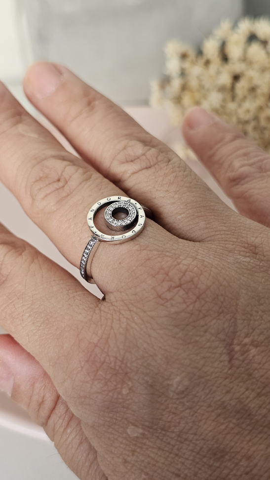 Anel Inspiração dois criculos com cravejado - #1