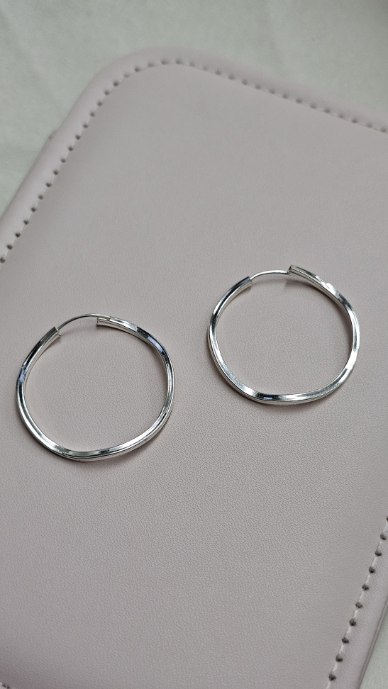 Argola Ondulada fio quadrado - #2