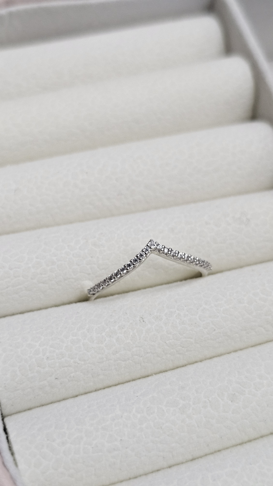 Anel V Prata 925 - #1