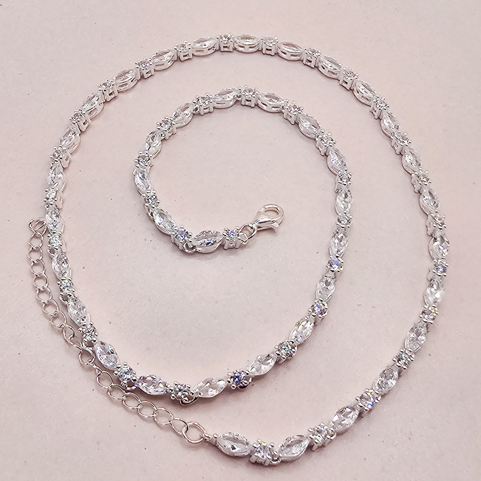 Colar Riviera Navete e ponto - #2