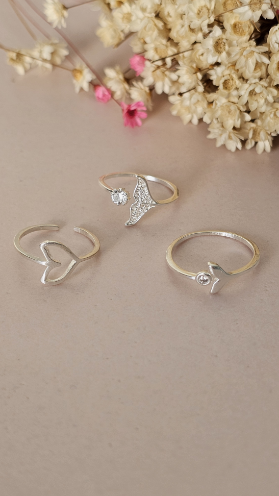 Anel falange regulável rabo de sereia - #1