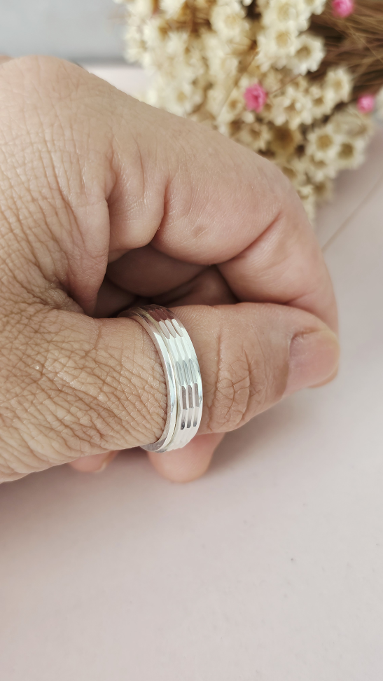 Anel giratório riscado - #2