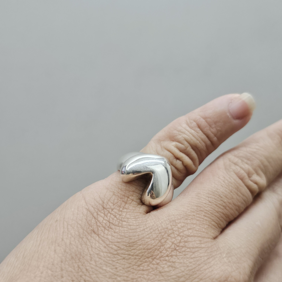 Anel falange maxi coração ajustável - #2