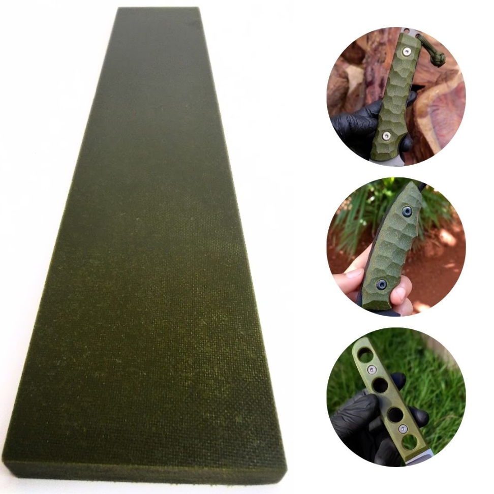 MICARTA ESPECIAL VERDE MILITAR 280x50x8mm