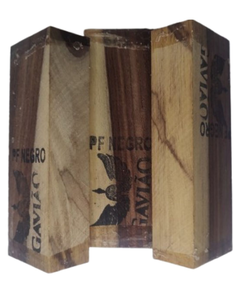 BLOCO MADEIRA GAVIÃO.  PAU-FERRO NEGRO 14X5X3 (misto)