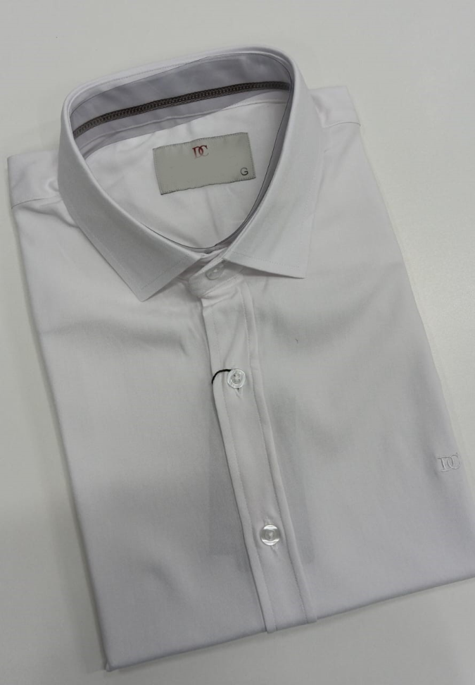 Camisa Tencel Slim Manga Curta - #3