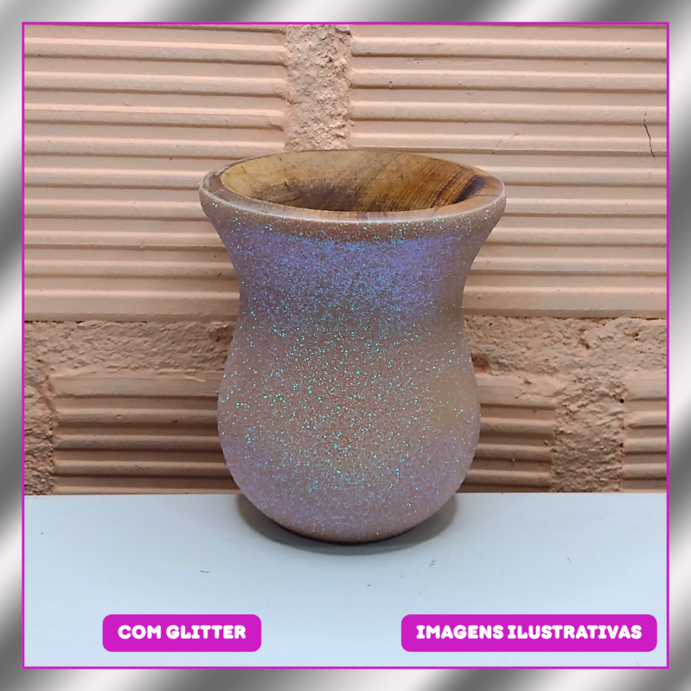 CUIA DE IMBUIA COLORIDA C/GLITTER  (S/PERSONALIZAÇÃO) - #3