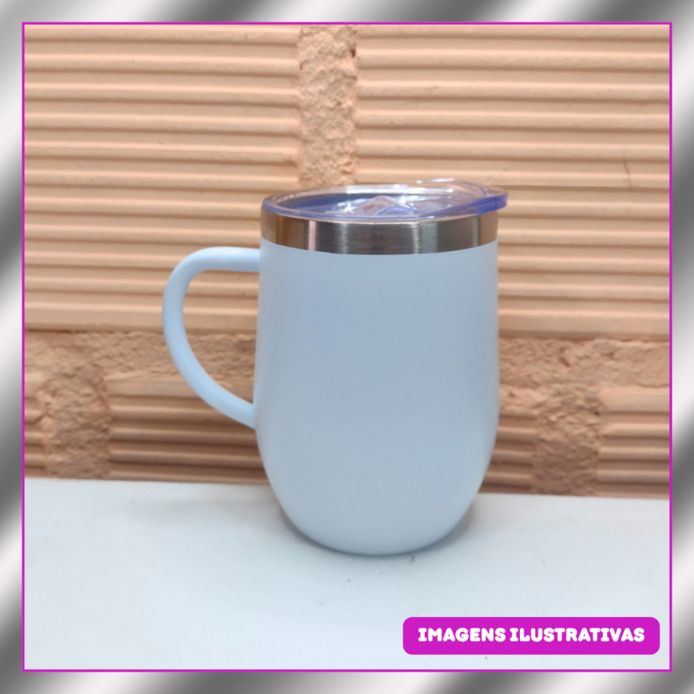 COPO TERMICO ALUMINIO GORDINHO C/ALÇA 360ML( GRAVAÇÃO LASER) - #4