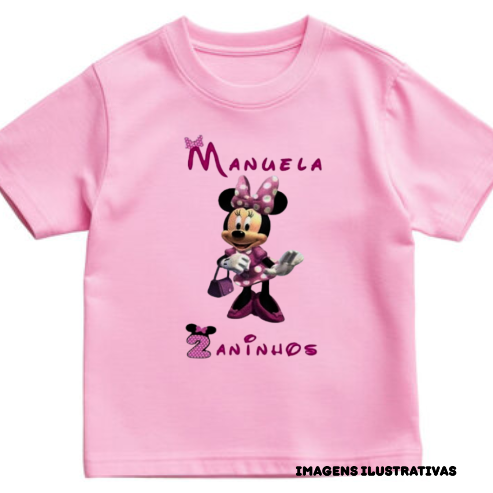 CAMISETAS INFANTIL ROSA BB POLIESTER MANGA CURTA GOLA REDONDA - #4