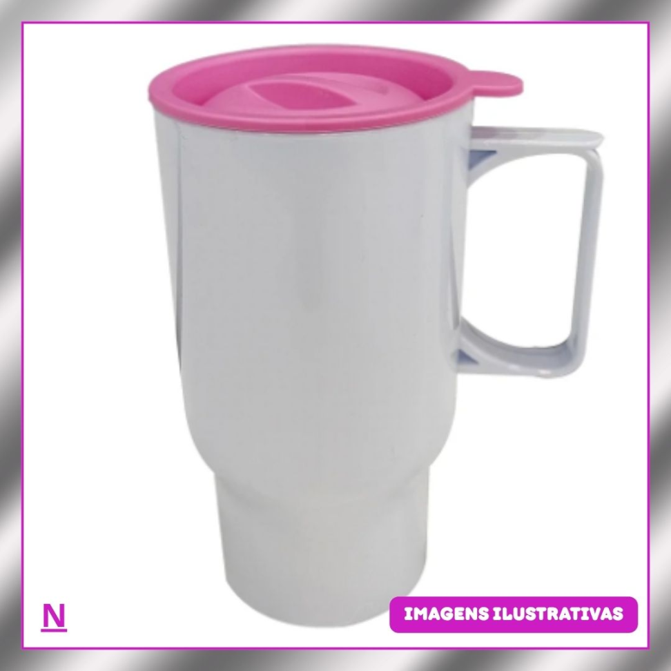 CANECA VEICULAR COM ALÇA QUADRADA 450ML (TRANSFER LASER PRO) - #3