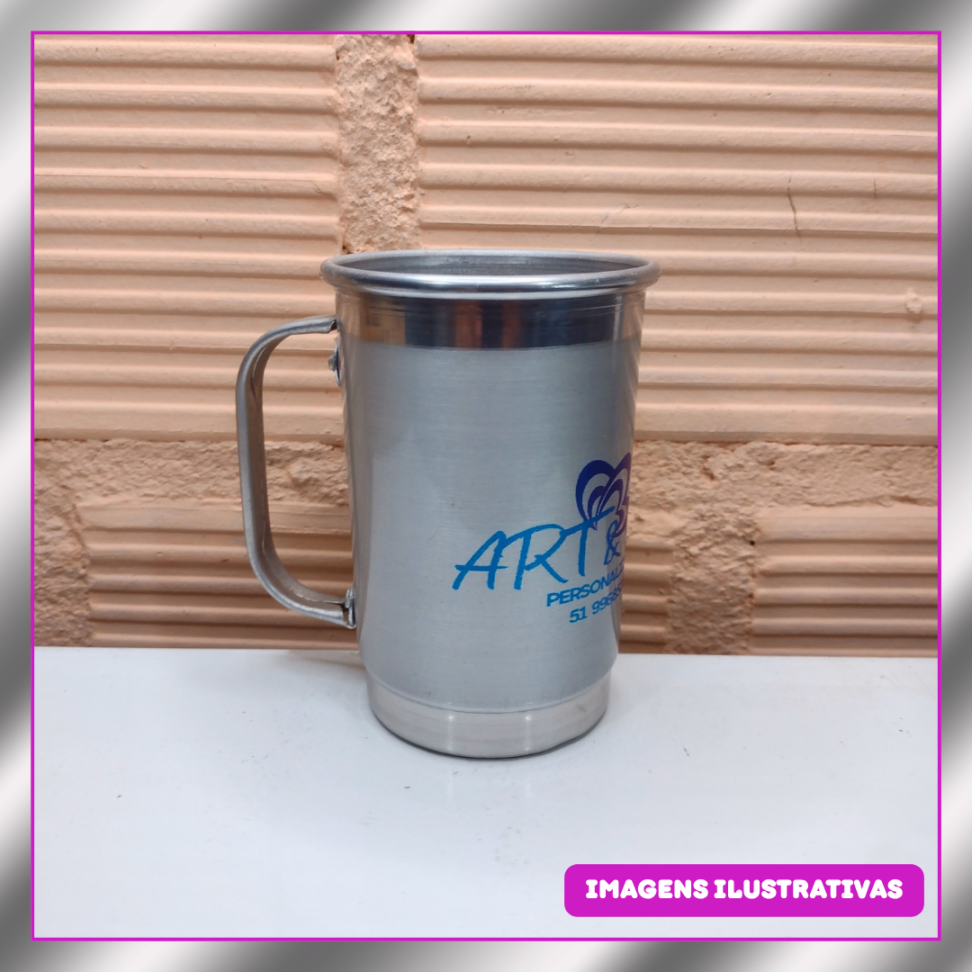 CANECAS CHOPP ALUMINIO 550ML (SUBLIMAÇÃO)